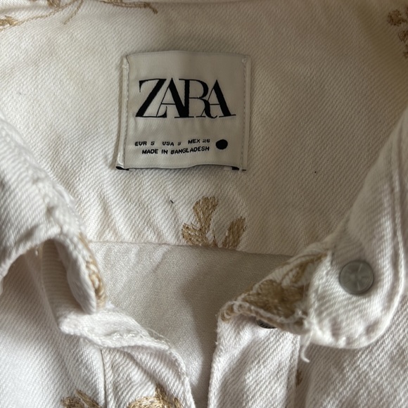 Zara Cropped Denim Jacket | Sz Small - Picture 4 of 4